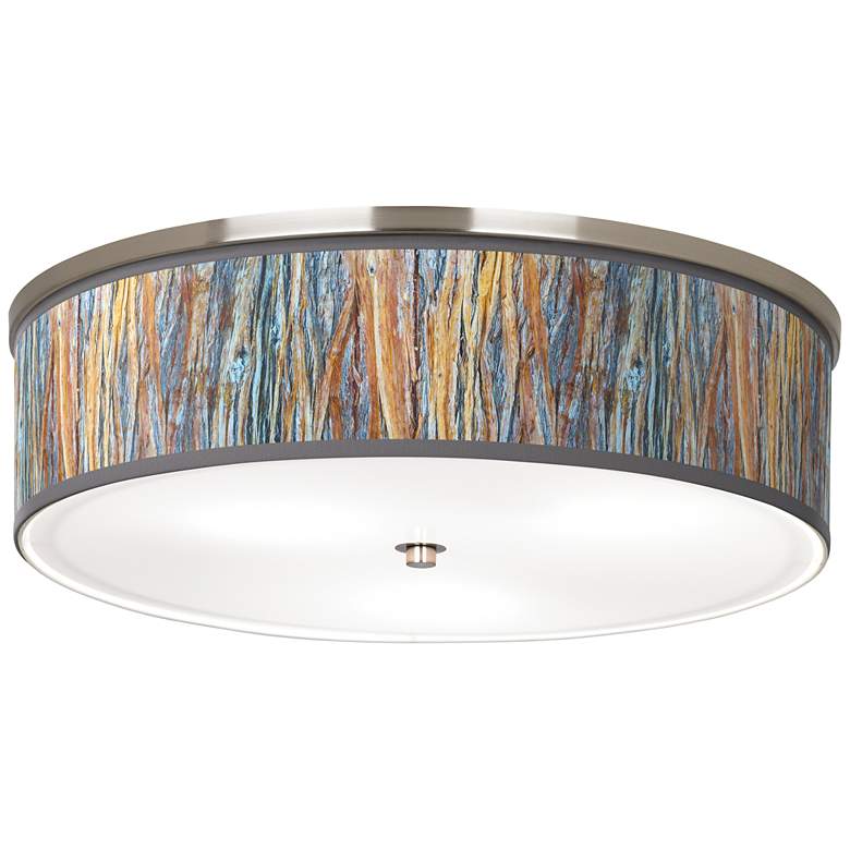 Image 1 Giclee Gallery Liz 20 1/4" Wide Striking Bark Shade Ceiling Light