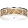 Giclee Gallery Liz 20 1/4" Wide Tropical Woodwork Shade Ceiling Light