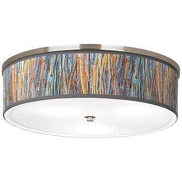 Giclee Gallery Liz 20 1/4" Wide Striking Bark Shade Ceiling Light
