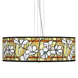 Image1 of Giclee Gallery Magnolia Mosaic 24" Wide 4-Light Pendant Chandelier