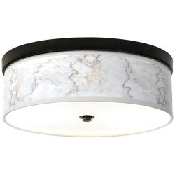Giclee Gallery Marble Glow Pattern 14" Wide Bronze LED Ceiling Light