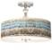 Giclee Gallery Marble Jewel 16" Wide Semi-Flush Ceiling Light