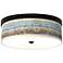 Giclee Gallery Marble Jewel Pattern 14" Wide Bronze LED Ceiling Light
