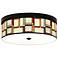 Giclee Gallery Modern Squares 14" Rustic Bronze LED Ceiling Light