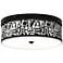 Giclee Gallery Modern Tempo Pattern 14" Wide Bronze LED Ceiling Light