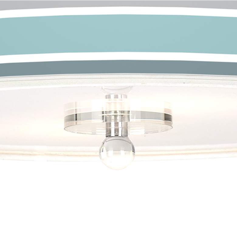 Image 3 Giclee Gallery Multi Color Stripes 16 inch Wide Semi-Flush Ceiling Light more views