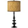 Giclee Gallery Paley 29" Golden Versailles Shade and Black Table Lamp