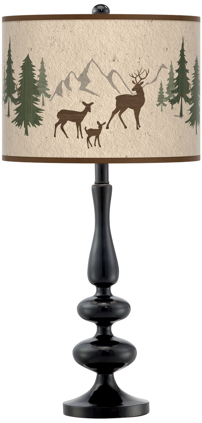 Image Giclee Gallery Paley 29" High Deer Lodge Shade Black Table Lamp