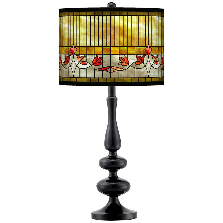 Image 1 Giclee Gallery Paley 29" High Lily Shade Black Table Lamp