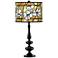 Giclee Gallery Paley 29" Magnolia Mosaic Shade Black Table Lamp