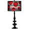 Giclee Gallery Paley 29" Red Balls Shade Modern Black Table Lamp