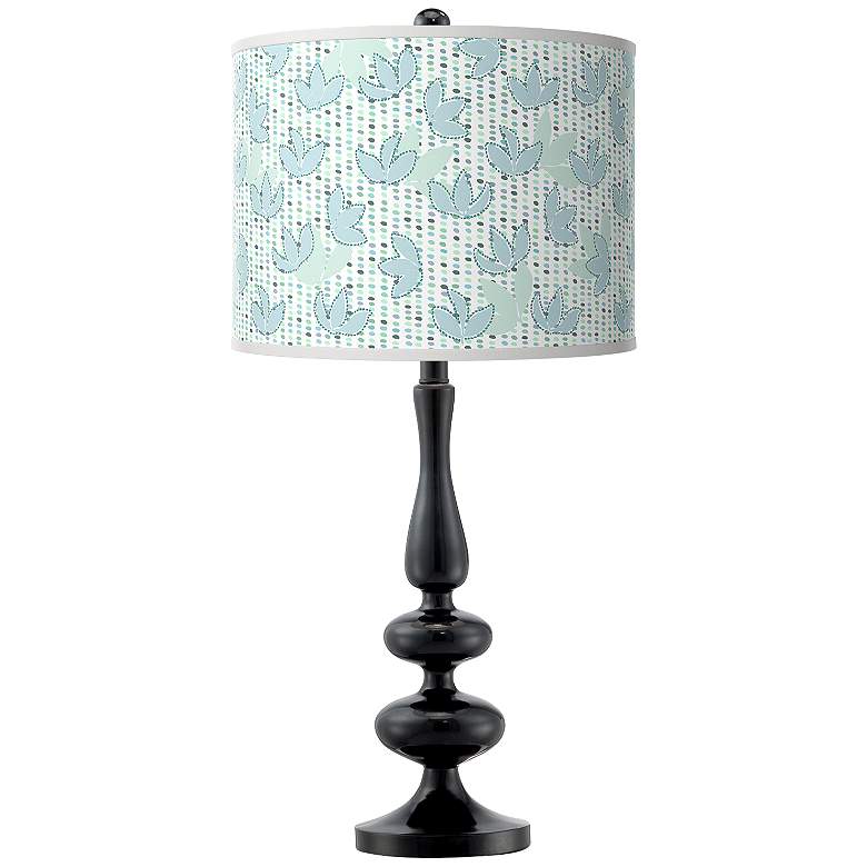 Image 1 Giclee Gallery Paley 29 inch Spring Shade Black Finish Table Lamp