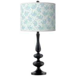 Giclee Gallery Paley 29&quot; Spring Shade Black Finish Table Lamp