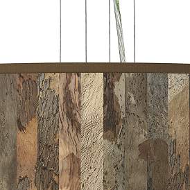 Image2 of Giclee Gallery Paper Bark 24" Wide 4-Light Pendant Chandelier more views
