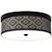 Giclee Gallery Rhythm Pattern 14" Wide Bronze LED Ceiling Light