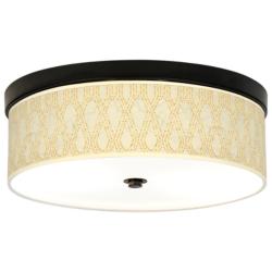 Giclee Gallery Roman Pebbles Pattern 14" Wide Bronze LED Ceiling Light