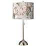 Giclee Gallery Rosy Blossoms 28" High Giclee Brushed Nickel Table Lamp