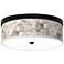 Giclee Gallery Rosy Blossoms Pattern 14" Wide Bronze LED Ceiling Light