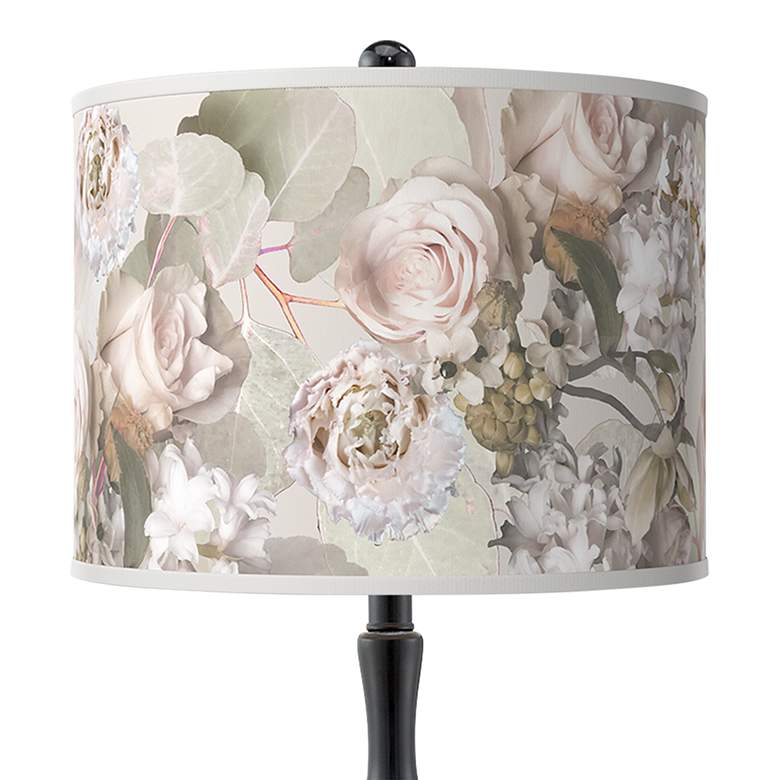 Image 2 Giclee Gallery Rosy Blossoms Shade 29" High Paley Black Table Lamp more views