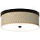 Giclee Gallery Rustic Mod Pattern 14" Wide Bronze LED Ceiling Light