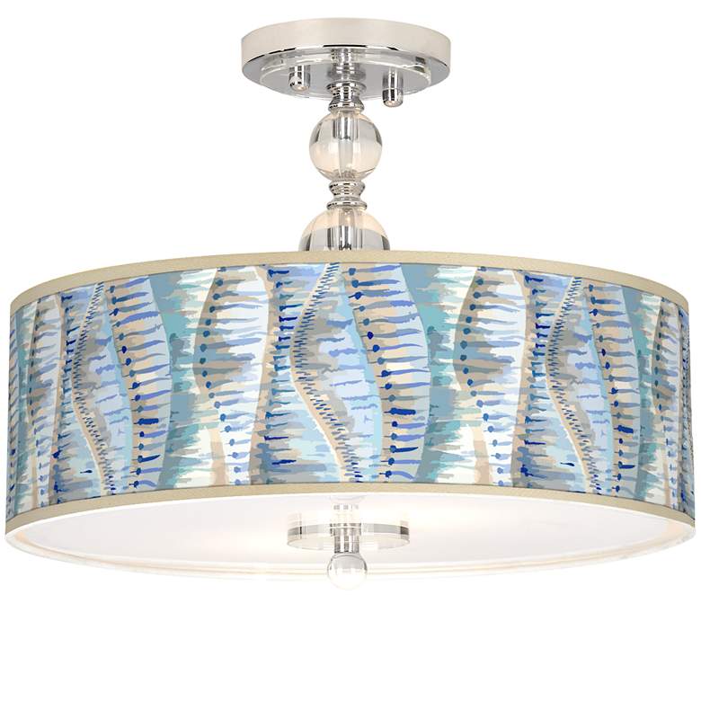 Image 1 Giclee Gallery Siren 16" Wide Semi-Flush Ceiling Light