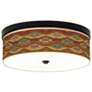 1_Giclee Gallery Southwest Sienna 14" Wide Bronze LED Ceiling Light