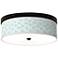 Giclee Gallery Spring Blue Pattern 14" Wide Bronze LED Ceiling Light