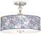 Giclee Gallery Spring Flowers 16" Wide Semi-Flush Ceiling Light