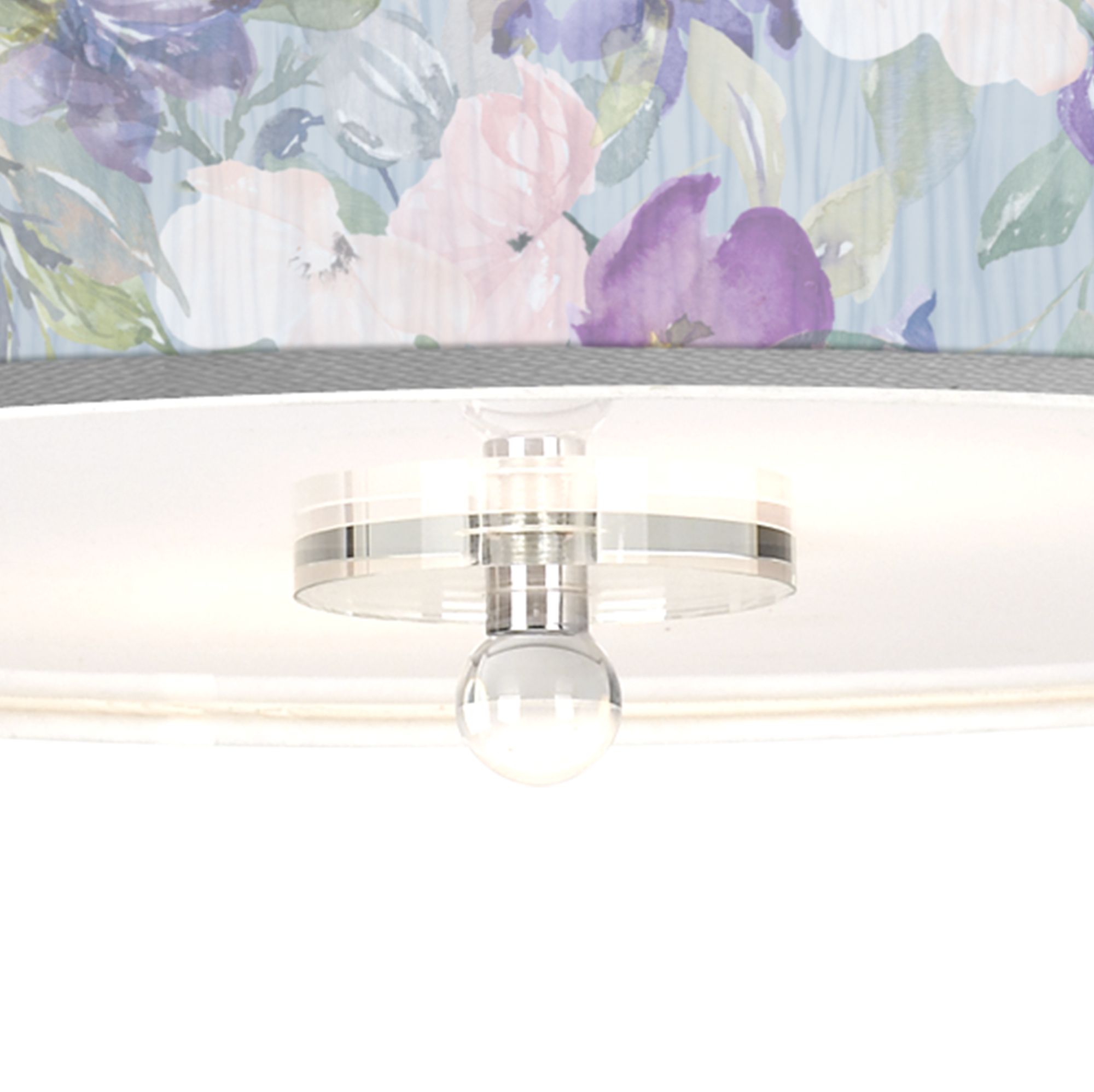 Image 3 Giclee Gallery Spring Flowers 16" Wide Semi-Flush Ceiling Light more views