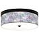 Giclee Gallery Spring Flowers Pattern 14" Bronze LED Ceiling Light