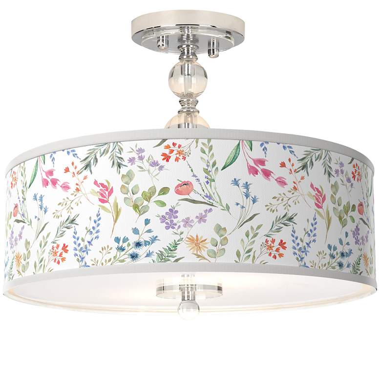 Image 1 Giclee Gallery Spring&#39;s Joy 16 inch Wide Semi-Flush Ceiling Light