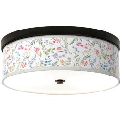 Giclee Gallery Spring's Joy Pattern 14" Bronze LED Ceiling Light