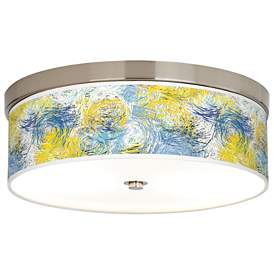 Image1 of Giclee Gallery Starry Dawn Shade 14" Wide Modern Ceiling Light