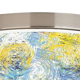 Image2 of Giclee Gallery Starry Dawn Shade 14" Wide Modern Ceiling Light more views