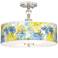 Giclee Gallery Starry Dawn Shade 16" Wide Semi-Flush Ceiling Light