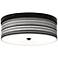 Giclee Gallery Stripes Noir Pattern 14" Wide Bronze LED Ceiling Light
