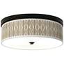 1_Giclee Gallery Swell Pattern 14" Wide Bronze LED Ceiling Light