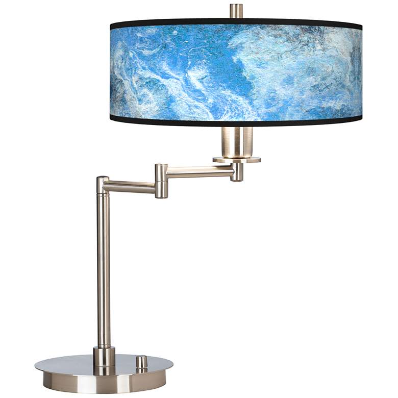 Image 2 Giclee Gallery Ultrablue 20 1/2 inch  Brushed Nickel Swing Arm LED Lamp