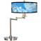 Giclee Gallery Ultrablue 20 1/2" Brushed Nickel Swing Arm LED Lamp
