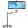 Giclee Gallery Ultrablue 20 1/2"  Brushed Nickel Swing Arm LED Lamp