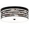 Giclee Gallery Woodwork Arrows Pattern 14" Bronze LED Ceiling Light