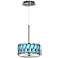 Giclee Glow 10 1/4" Wide Blue Mosaic Pattern Shade Pendant Light