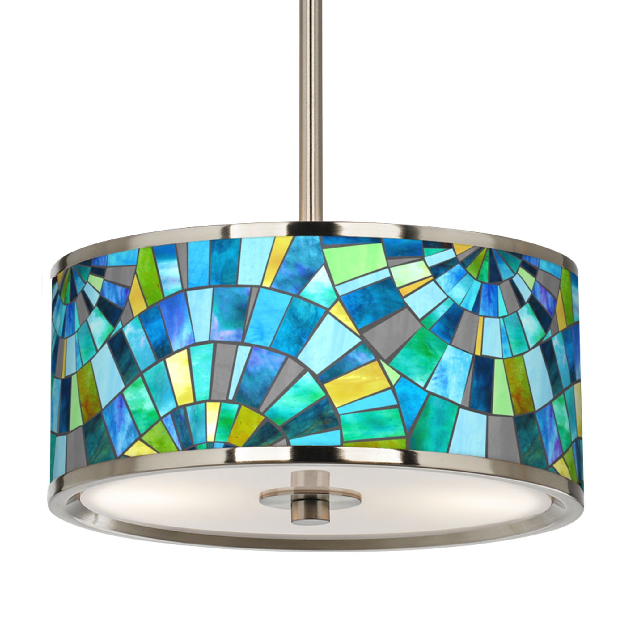 Image 3 Giclee Glow 10 1/4" Wide Lagos Mosaic Modern Pendant Light more views