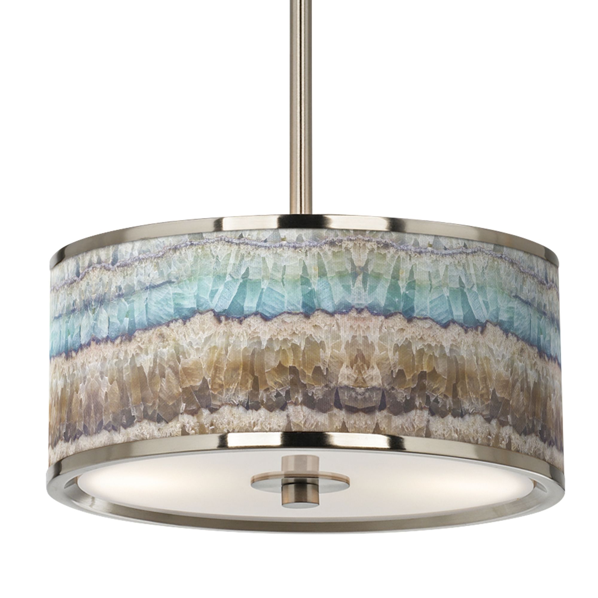 Image 3 Giclee Glow 10 1/4" Wide Marble Jewel Shade CFL Modern Pendant Light more views