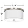 Giclee Glow 10 1/4" Wide Swell Shade on Modern Nickel Ceiling Light