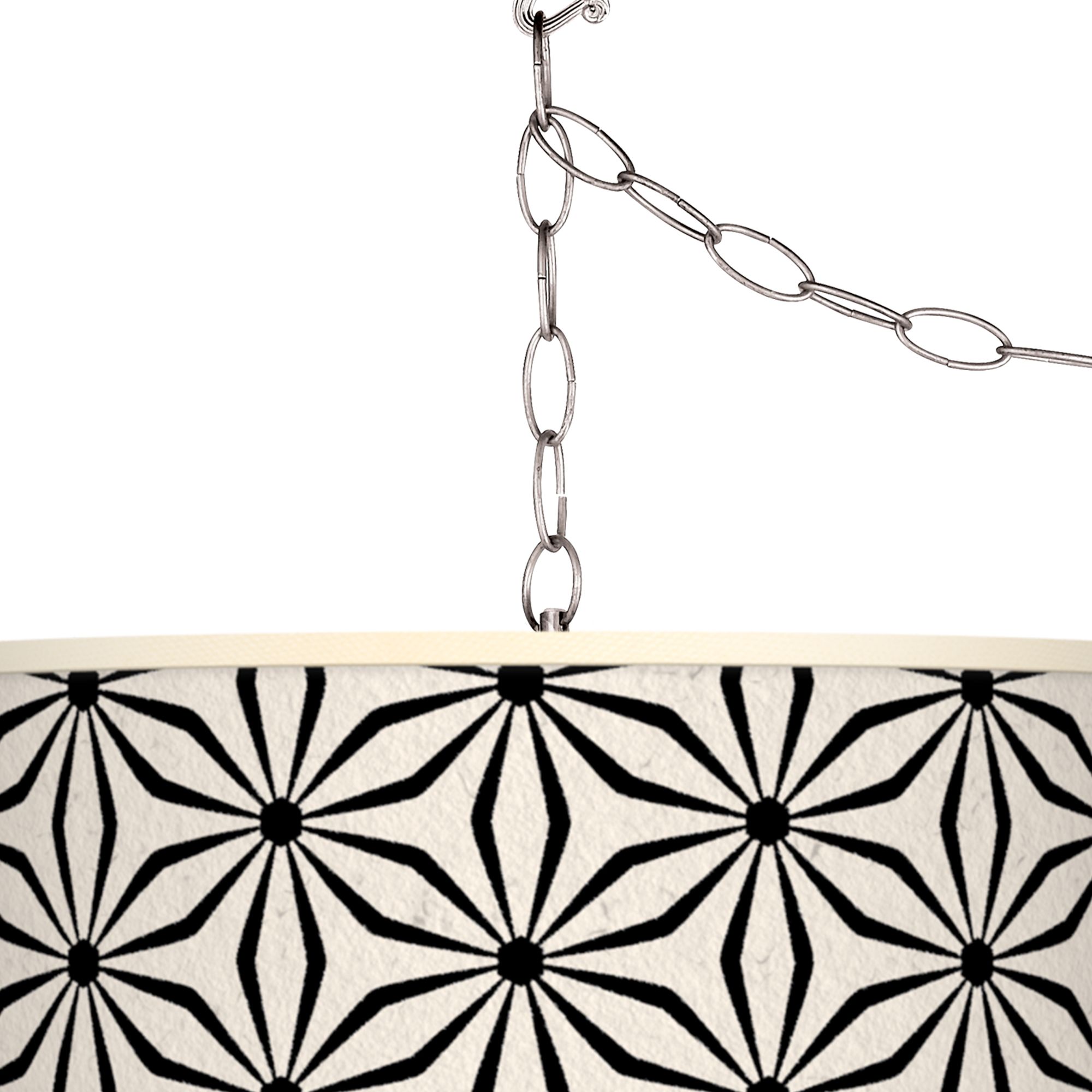 Image 2 Giclee Glow 13 1/2" Kaleidoscope Flowers Shade Plug-In Swag Pendant more views