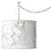 Giclee Glow 13 1/2" Marble Glow Shade Pattern Plug-In Swag Pendant