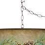 Giclee Glow 13 1/2" Pine Cone Branch Shade Plug-In Swag Pendant
