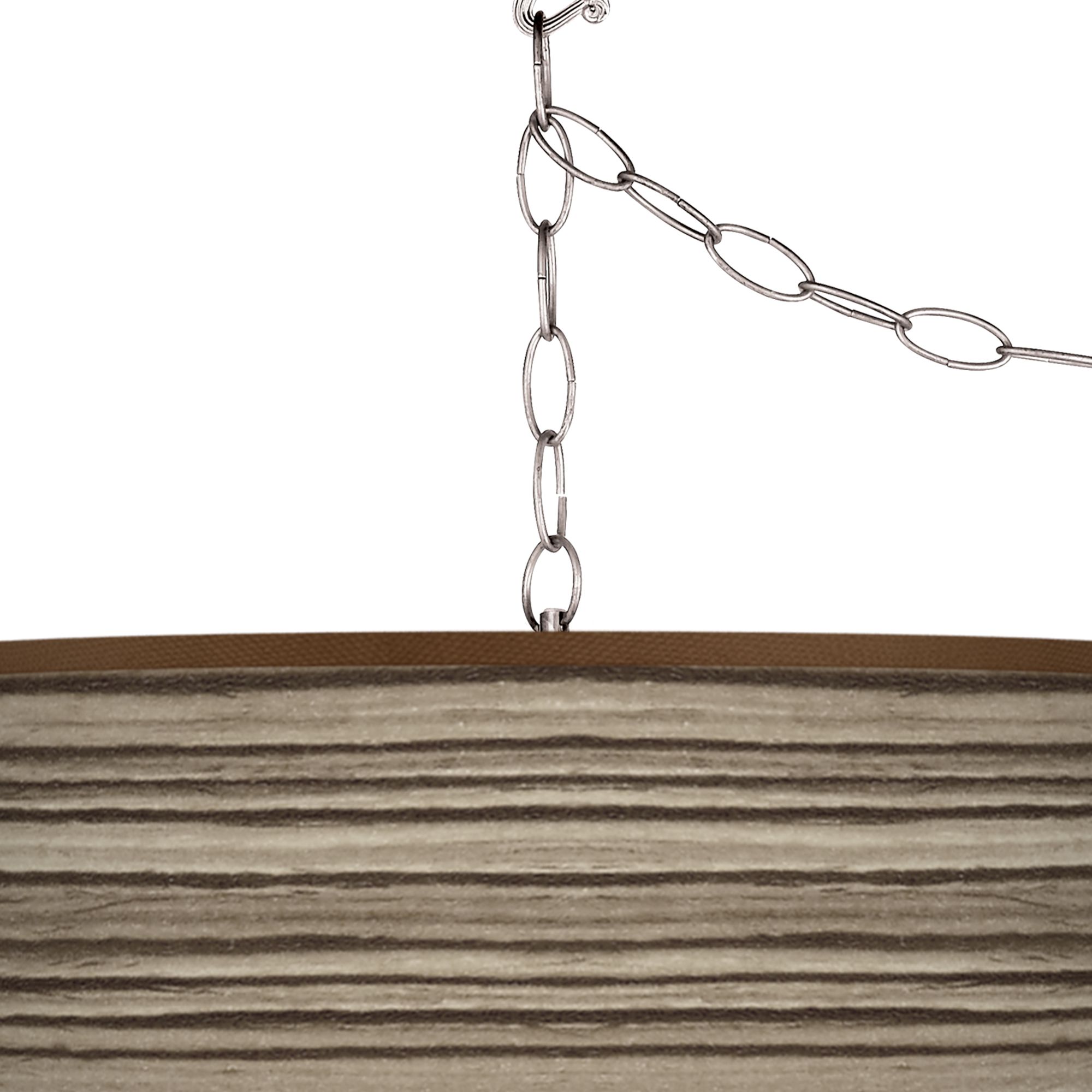 Image 2 Giclee Glow 13 1/2" Wide Cedar Zebrawood Shade Plug-In Swag Pendant more views