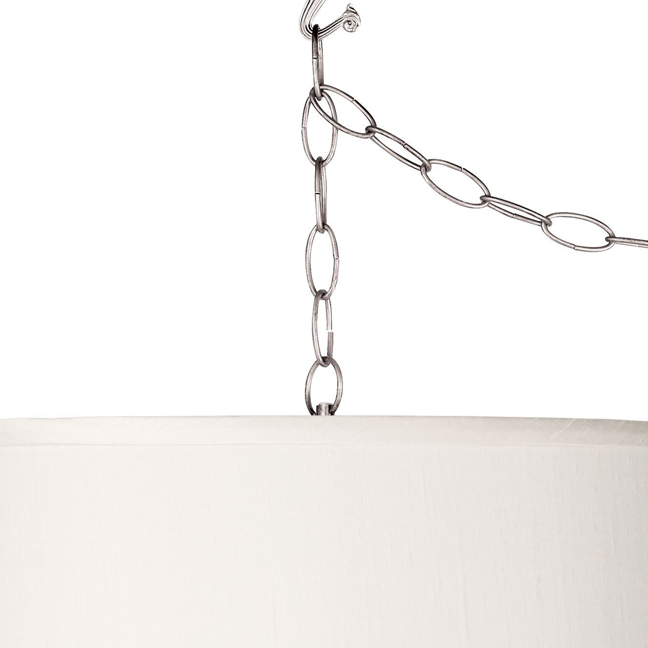 Image 2 Giclee Glow 13 1/2" Wide Cream Faux Silk Shade Swag Plug-In Chandelier more views